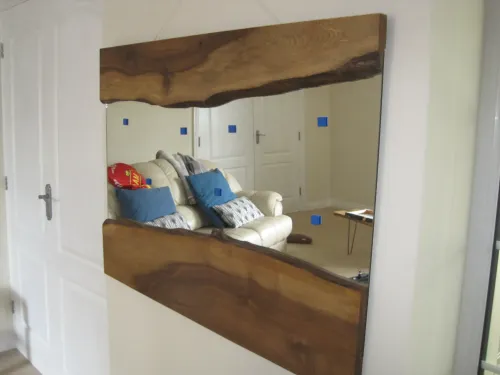 American Black Walnut Live Edged Mirror