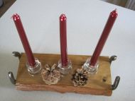 British Oak horse shoe stand